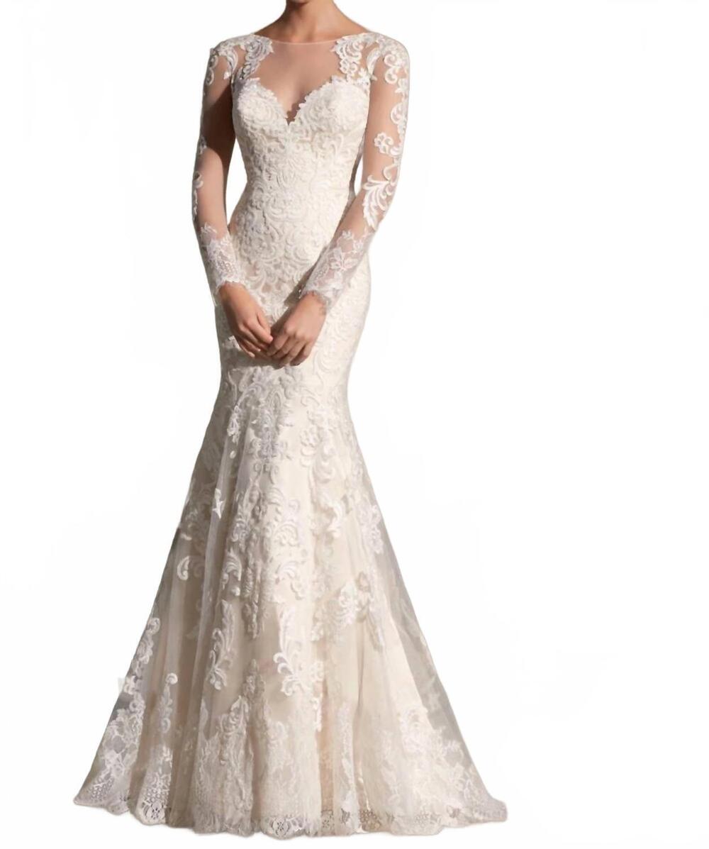 NEW MORILEE fit and flare wedding gown in ivory